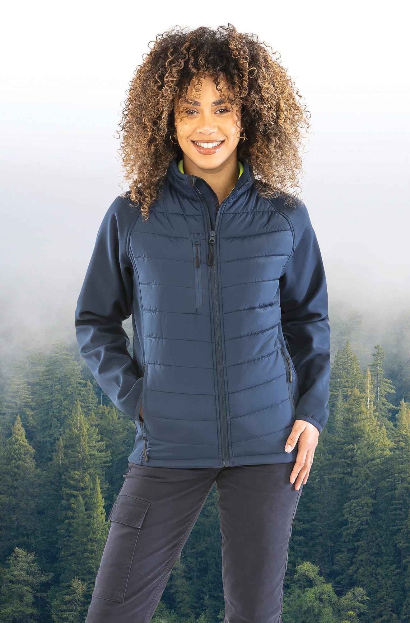 R237X - Veste softshell rembourrée black compass recyclée