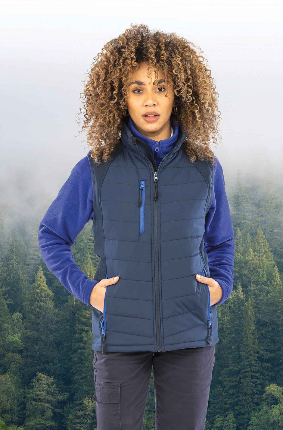R238X - Gilet softshell rembourré black compass recyclé