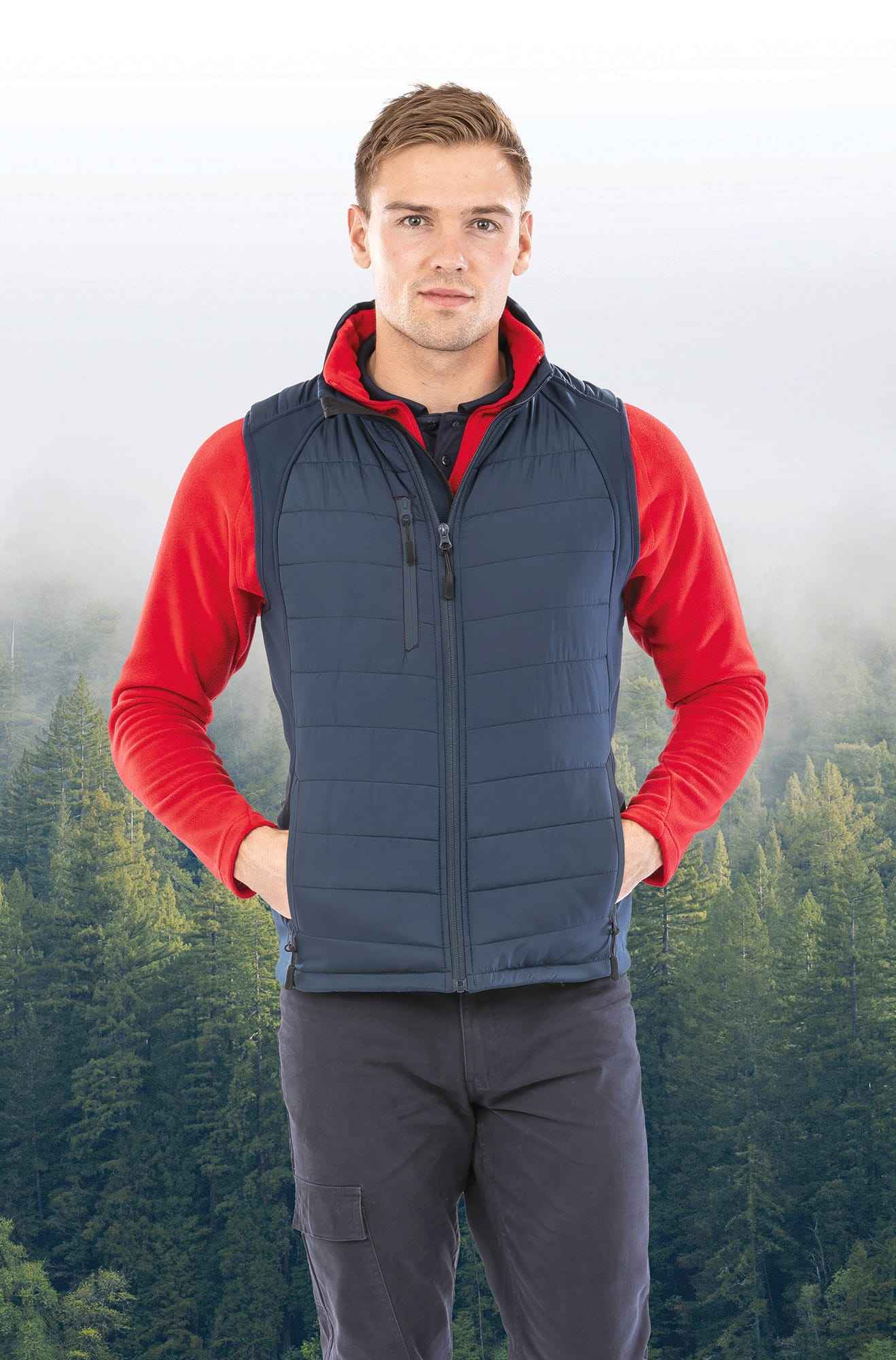 R238X - Gilet softshell rembourré black compass recyclé