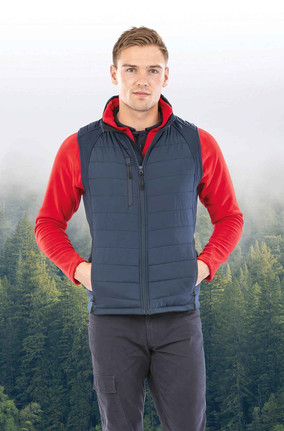 R238X - Gilet softshell rembourré black compass recyclé