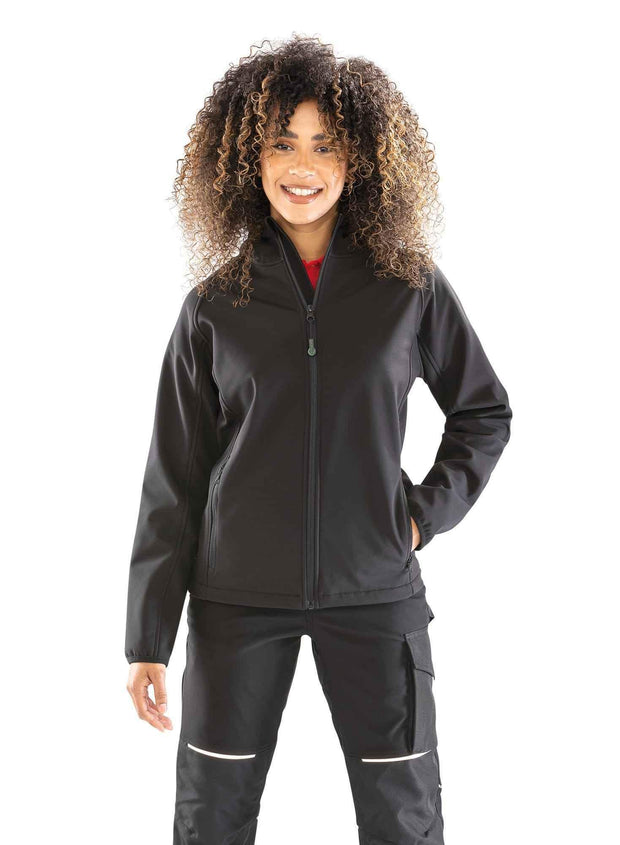 R911F - Veste softshell recyclée 3 couches à capuche femme