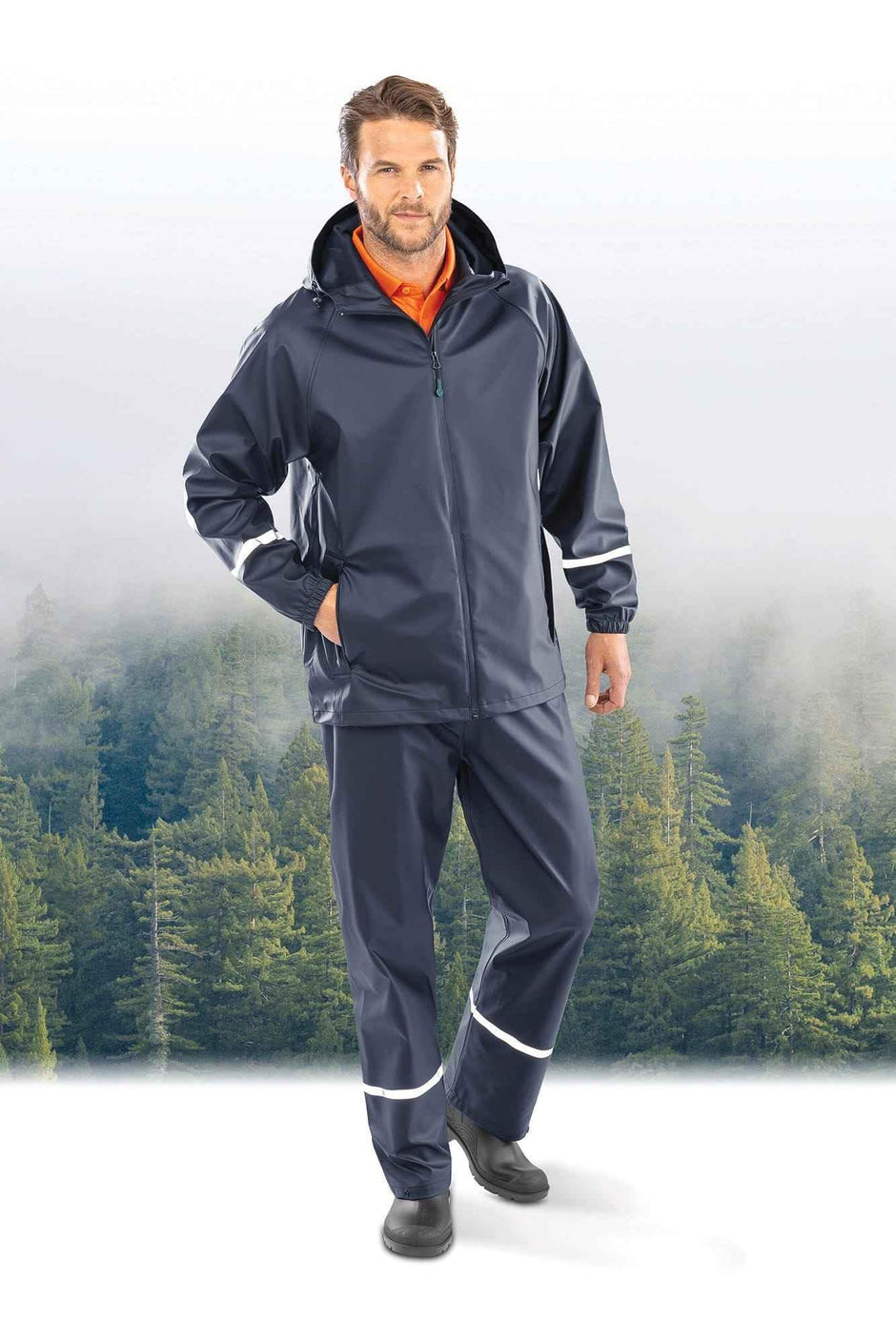 R915X - Veste imperméable Prism PU avec bandes réfléchissantes