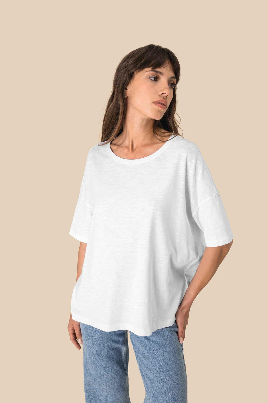 SP304 - T-shirt écoresponsable slub oversize femme - Occifloc