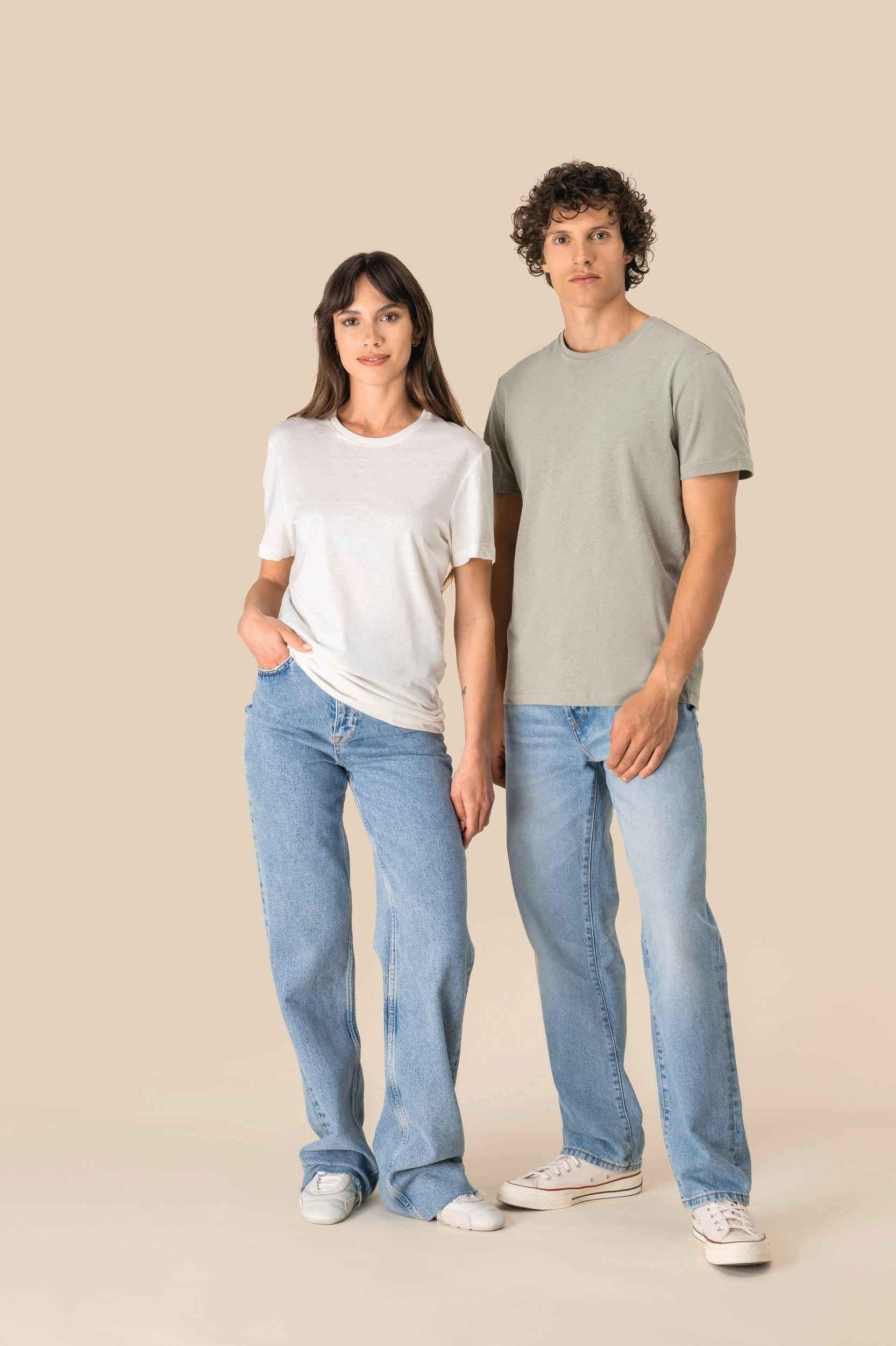 SP325 - T-shirt écoresponsable en coton bio et lin unisexe - Occifloc