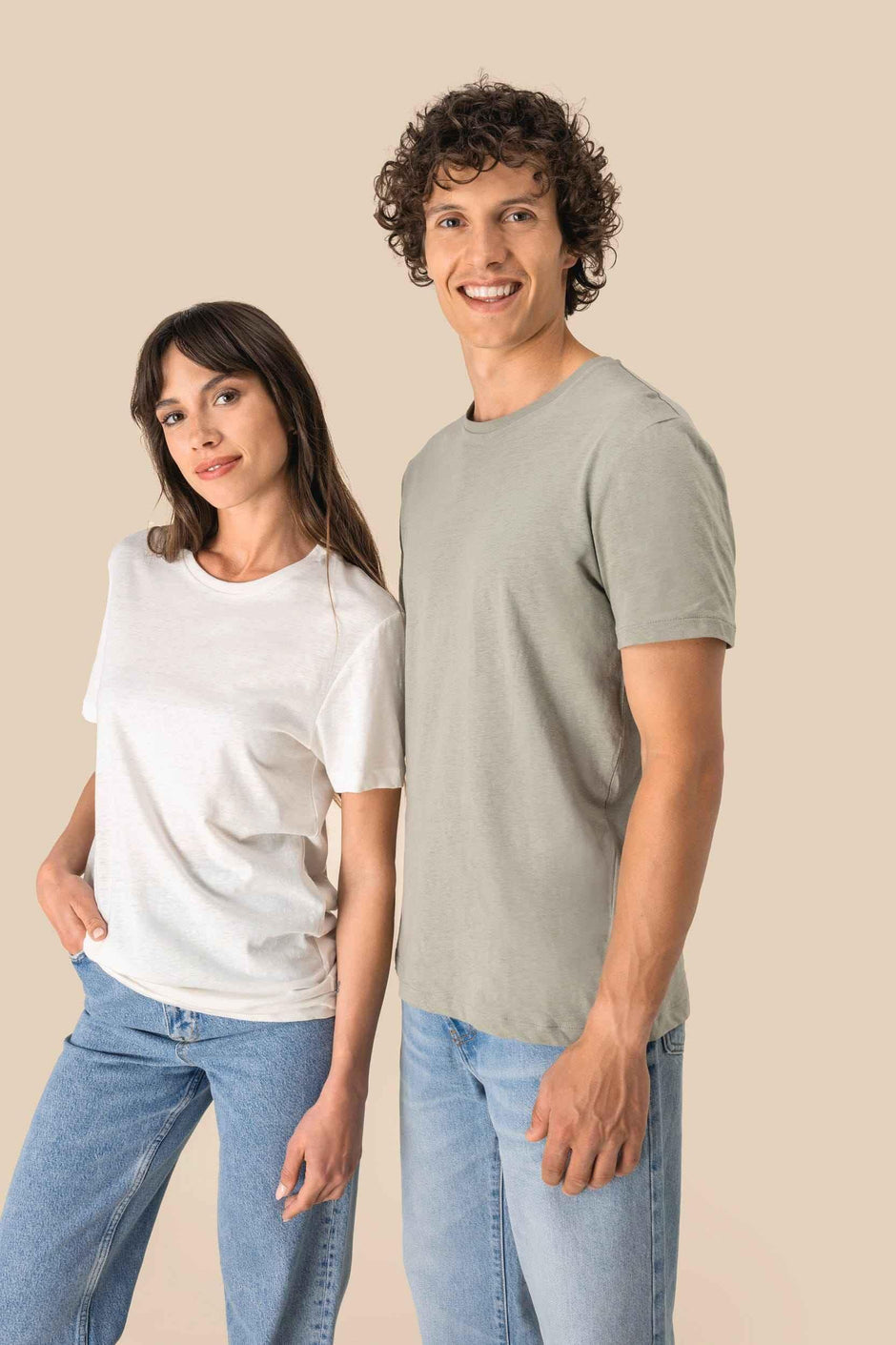 SP325 - T-shirt écoresponsable en coton bio et lin unisexe - Occifloc