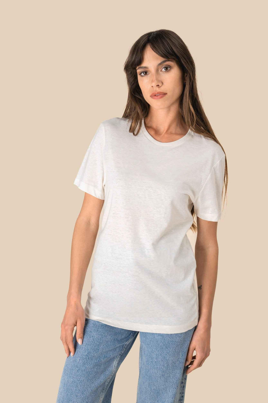 SP325 - T-shirt écoresponsable en coton bio et lin unisexe - Occifloc