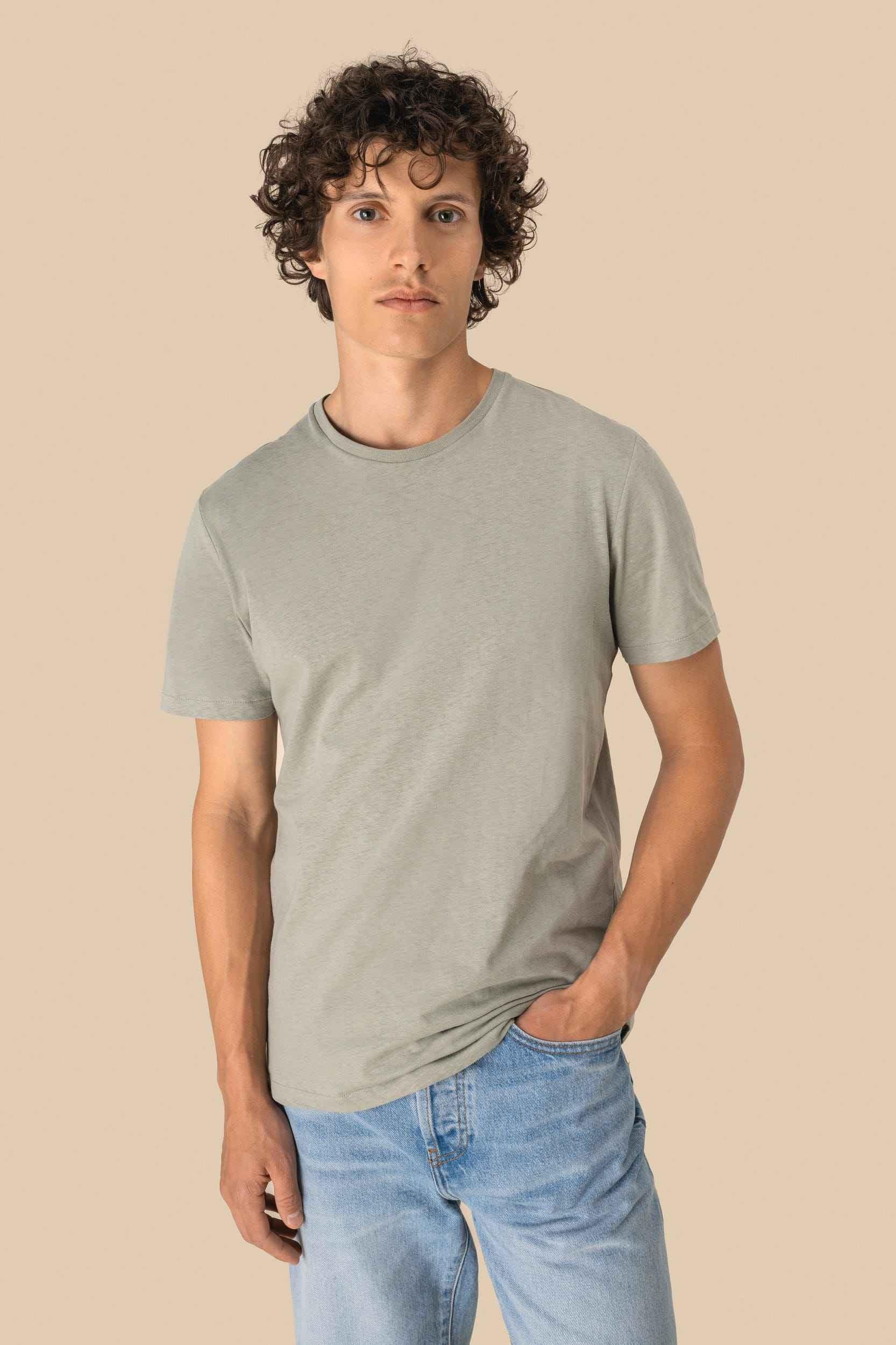 SP325 - T-shirt écoresponsable en coton bio et lin unisexe - Occifloc