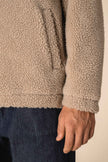 SP403 - Sweat-shirt 1/4 zip à épaules tombantes en sherpa unisexe