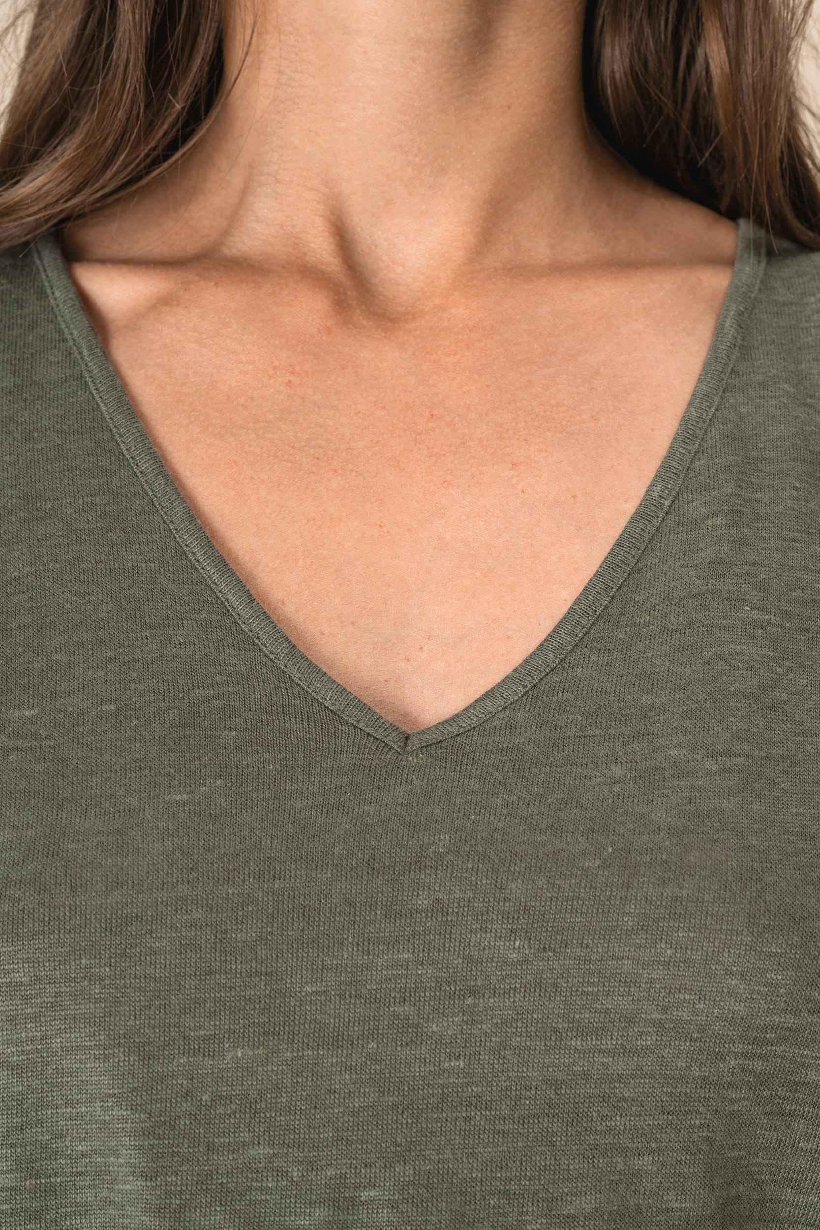 SP5004 - Combinaison en maille manches courtes en lin femme - Occifloc