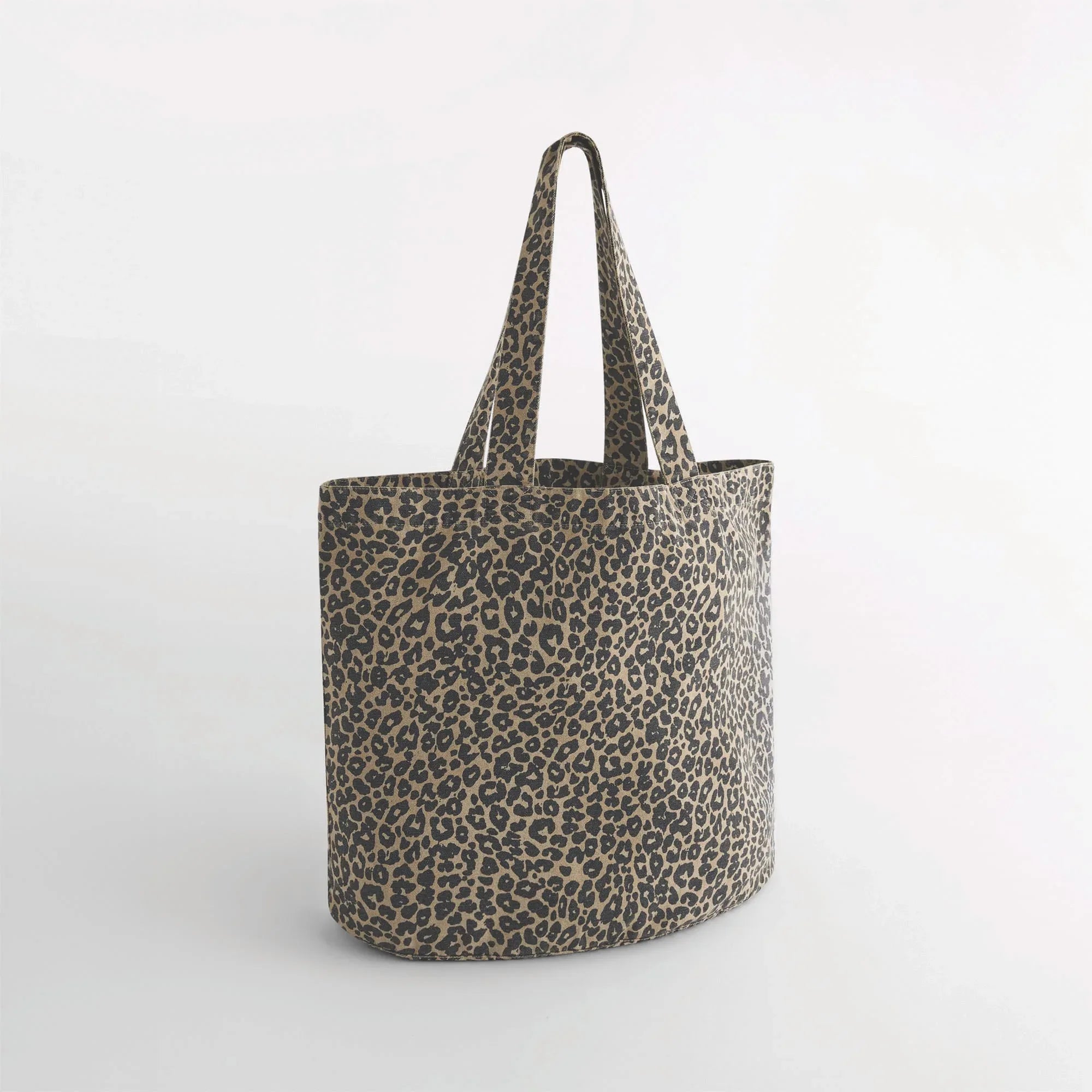 W335 - Sac cabas en toile imprimé léopard - Occifloc