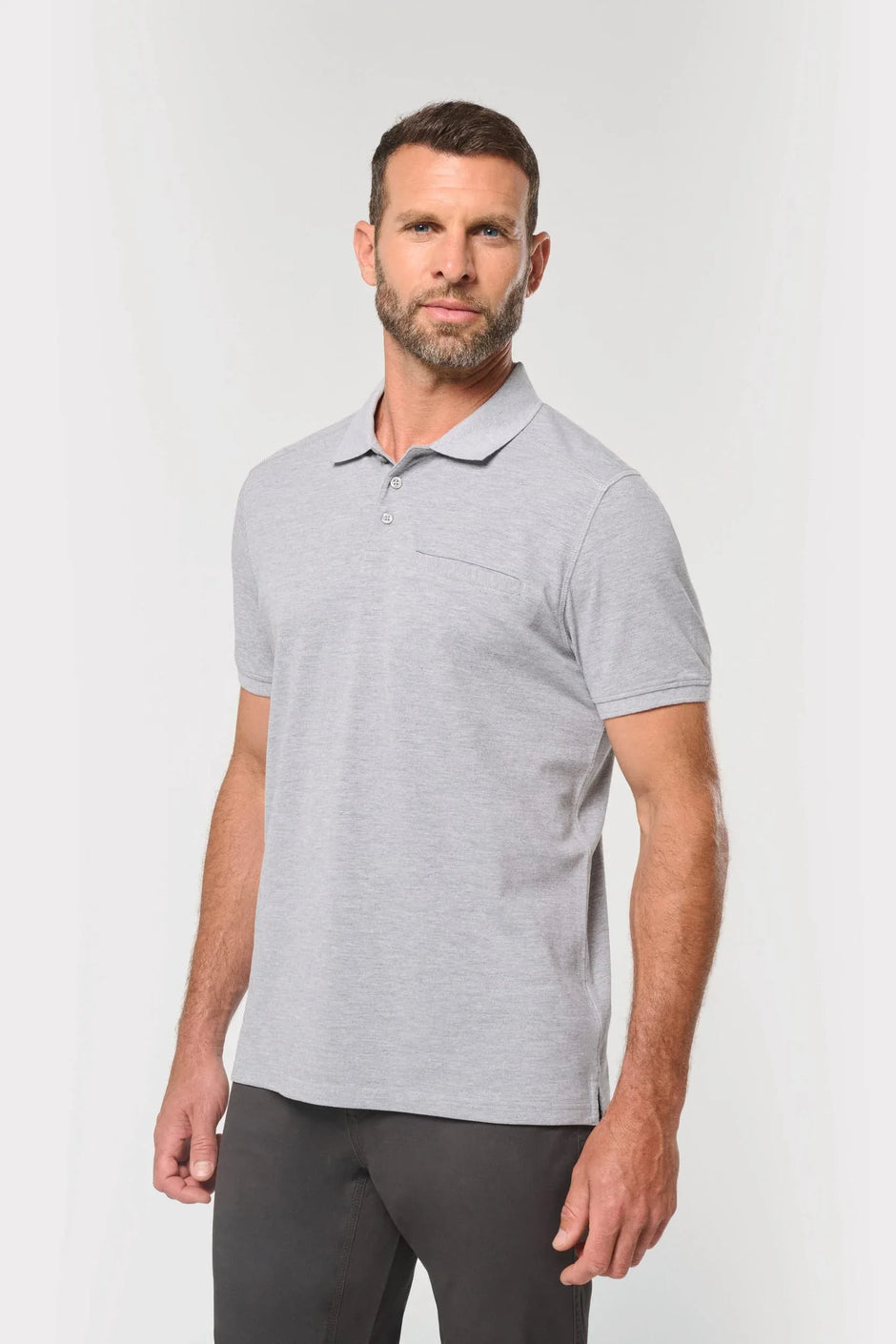 WK206 - Polo unisexe écoresponsable avec poche poitrine - Occifloc