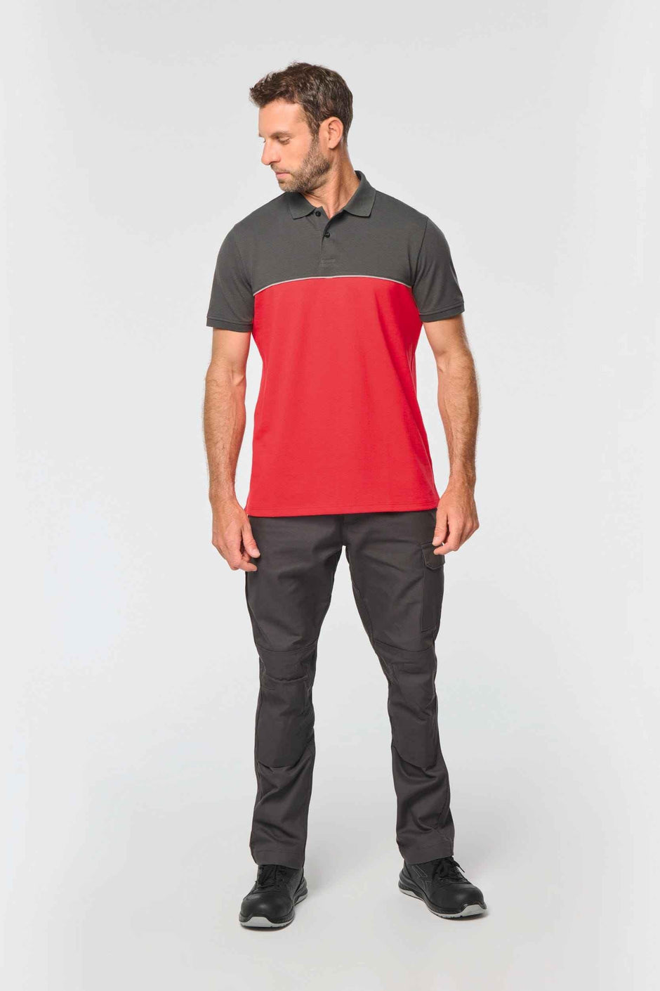 WK210 - Polo bicolore écoresponsable manches courtes unisexe - Occifloc