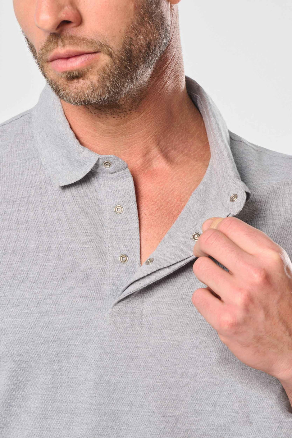 WK225 - Polo col boutons pression manches courtes homme - Occifloc