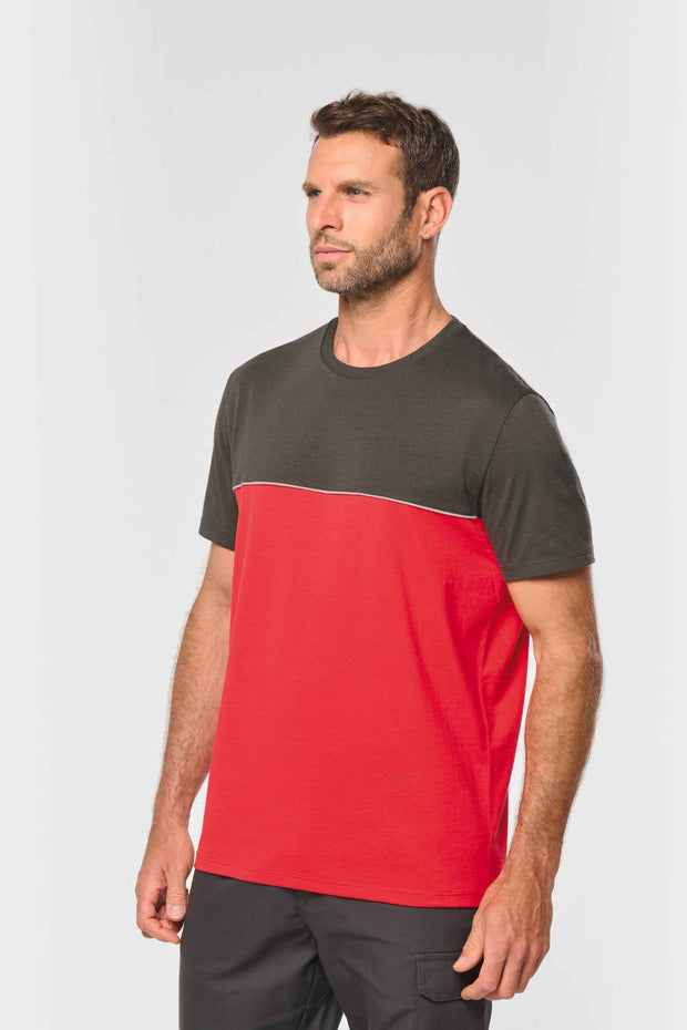WK304 - T-shirt bicolore écoresponsable manches courtes unisexe WK. Designed To Work