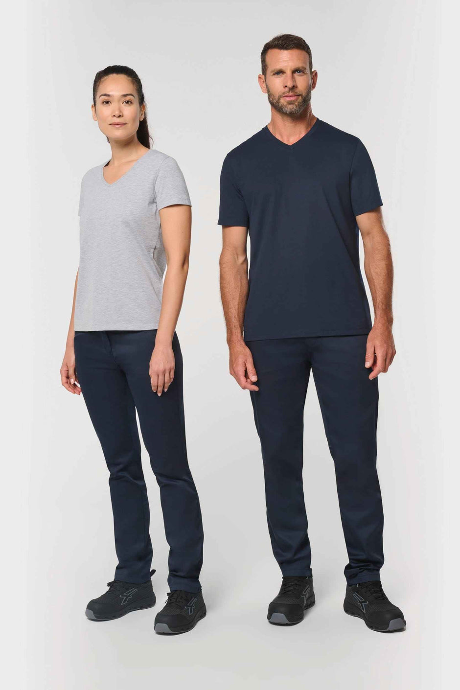 WK317 - T-shirt écoresponsable col V antibactérien femme WK. Designed To Work