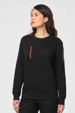 WK403 - Sweat-shirt Day To Day zip poche contrastée unisexe