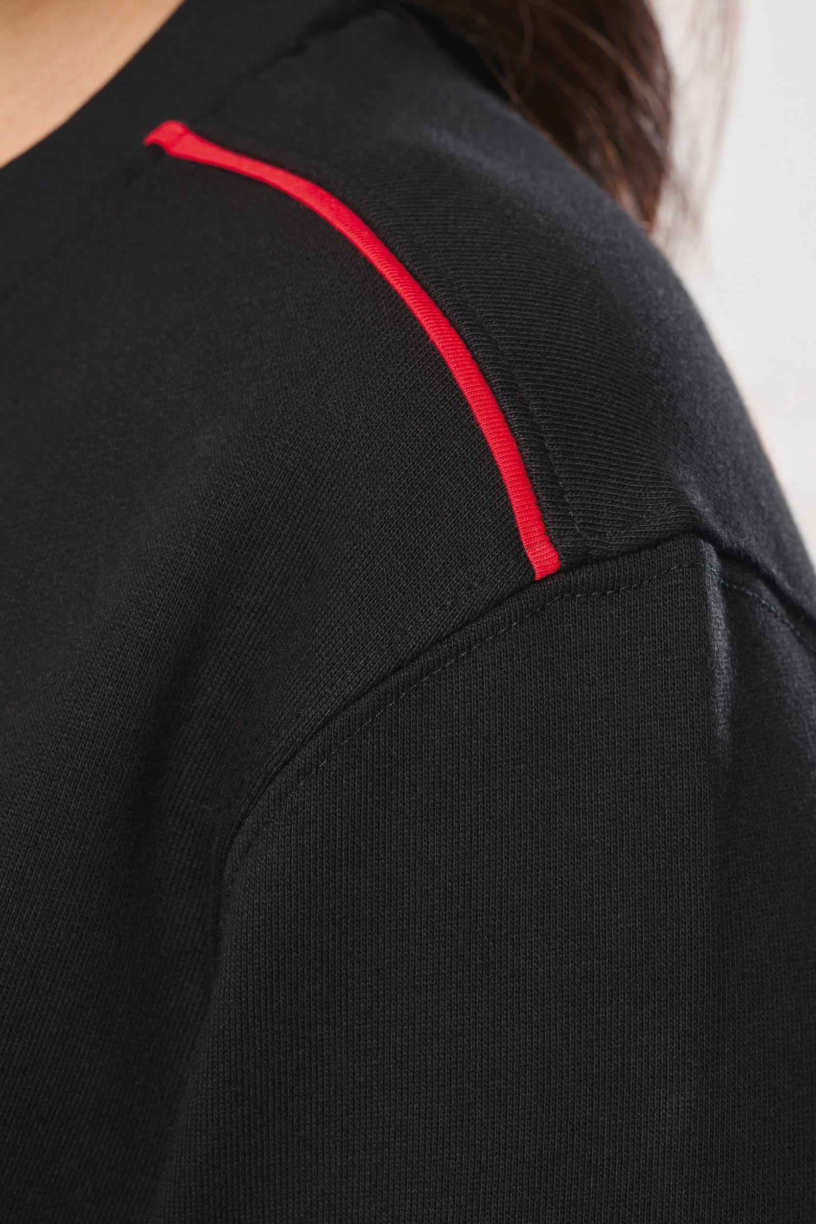 WK403 - Sweat-shirt Day To Day zip poche contrastée unisexe