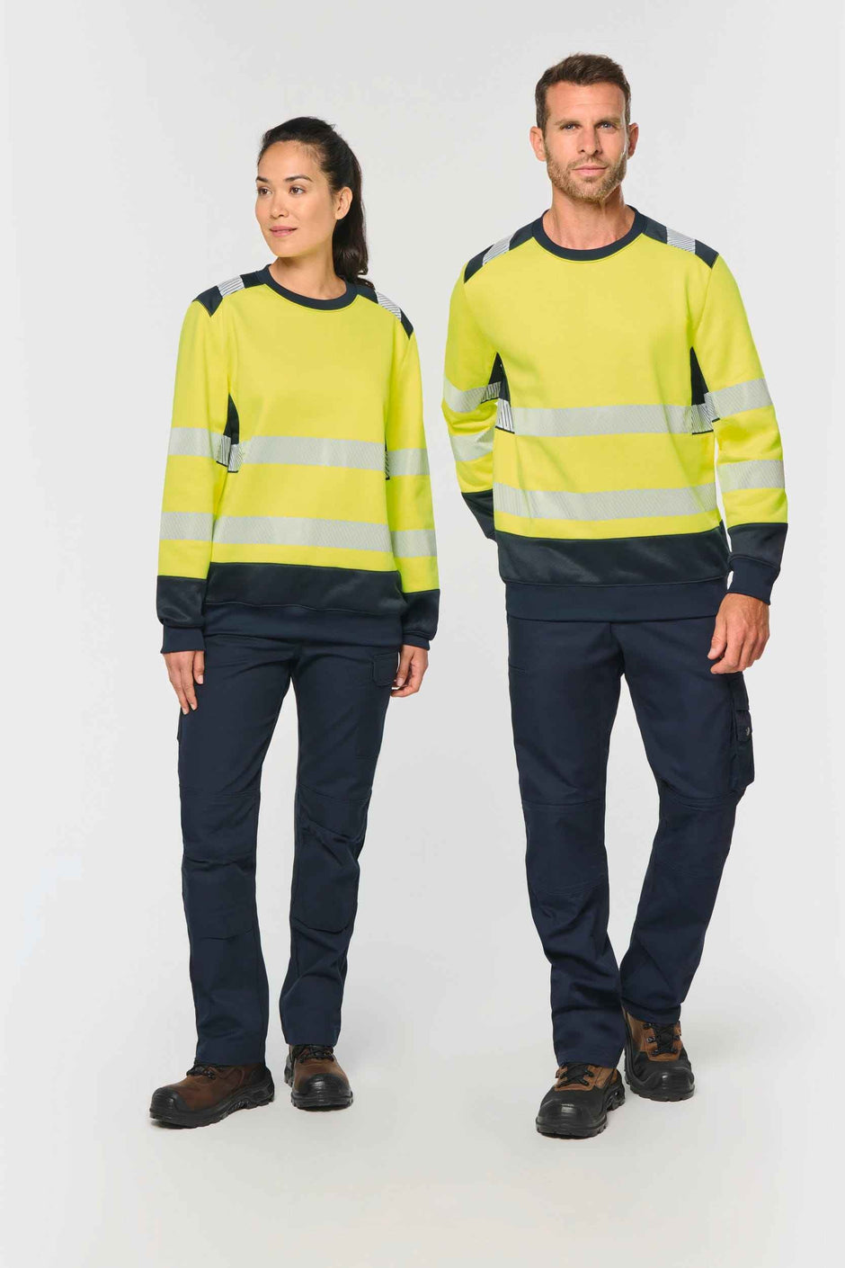 WK420 - Sweat-shirt de sécurité recyclé col rond unisexe