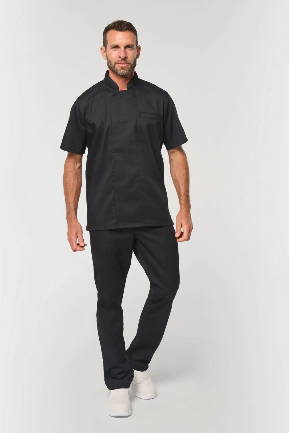 WK501 - Veste de cuisine écoresponsable et respirante manches courtes unisexe - Occifloc