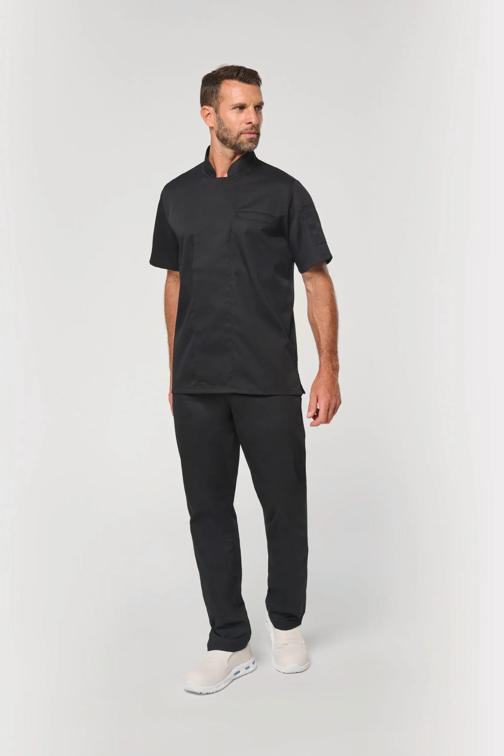 WK501 - Veste de cuisine écoresponsable et respirante manches courtes unisexe - Occifloc