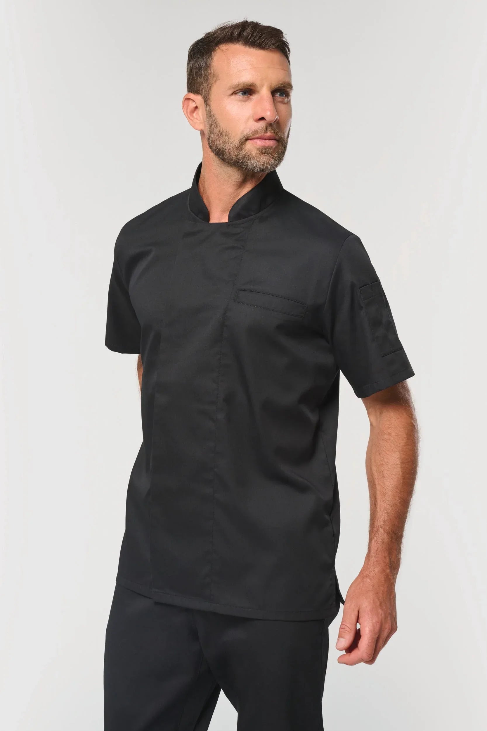 WK501 - Veste de cuisine écoresponsable et respirante manches courtes unisexe - Occifloc