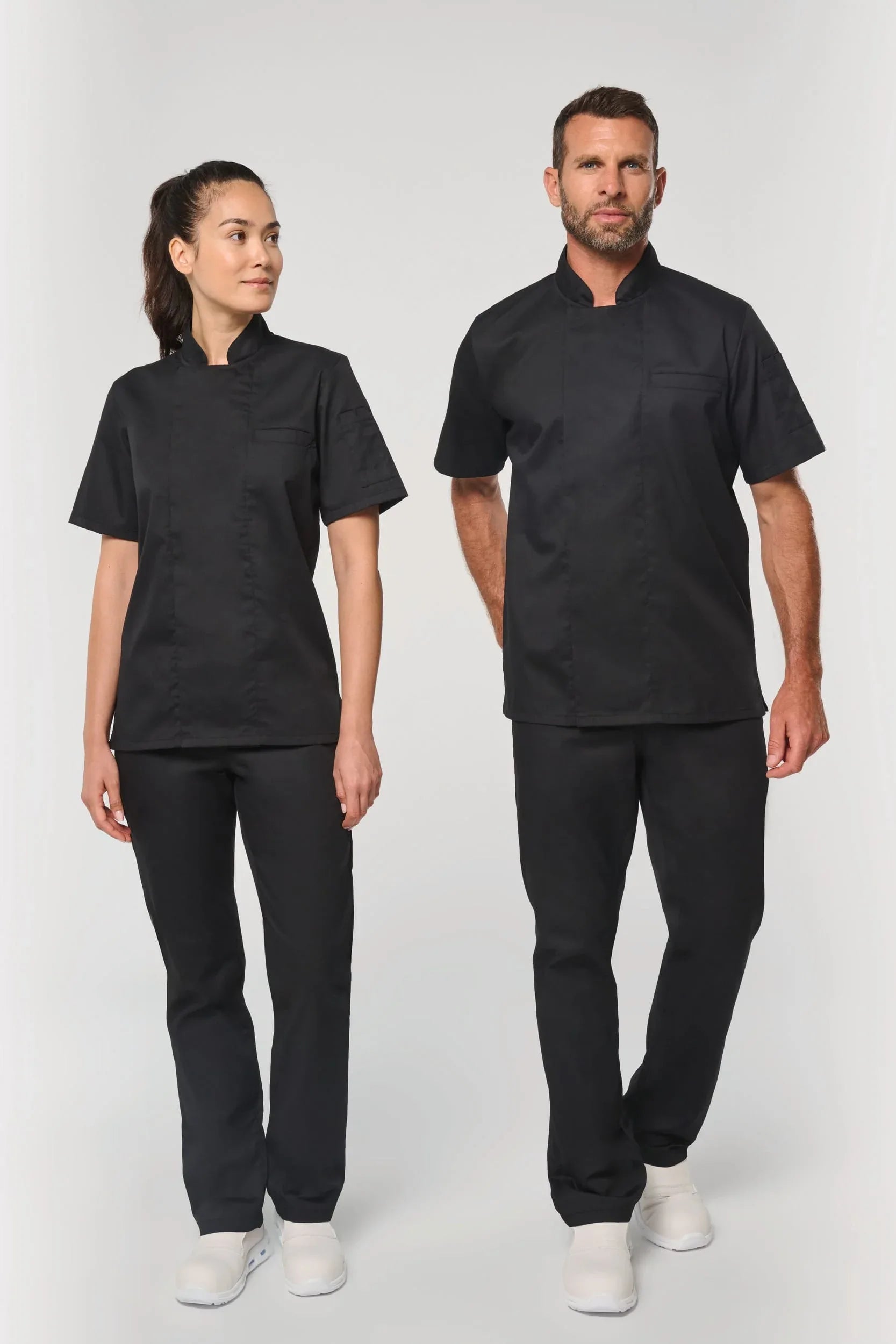 WK501 - Veste de cuisine écoresponsable et respirante manches courtes unisexe - Occifloc