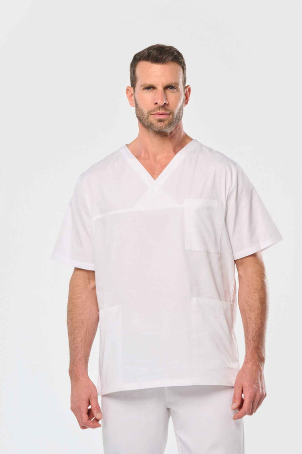 WK504 - Tunique coton manches courtes unisexe WK. Designed To Work