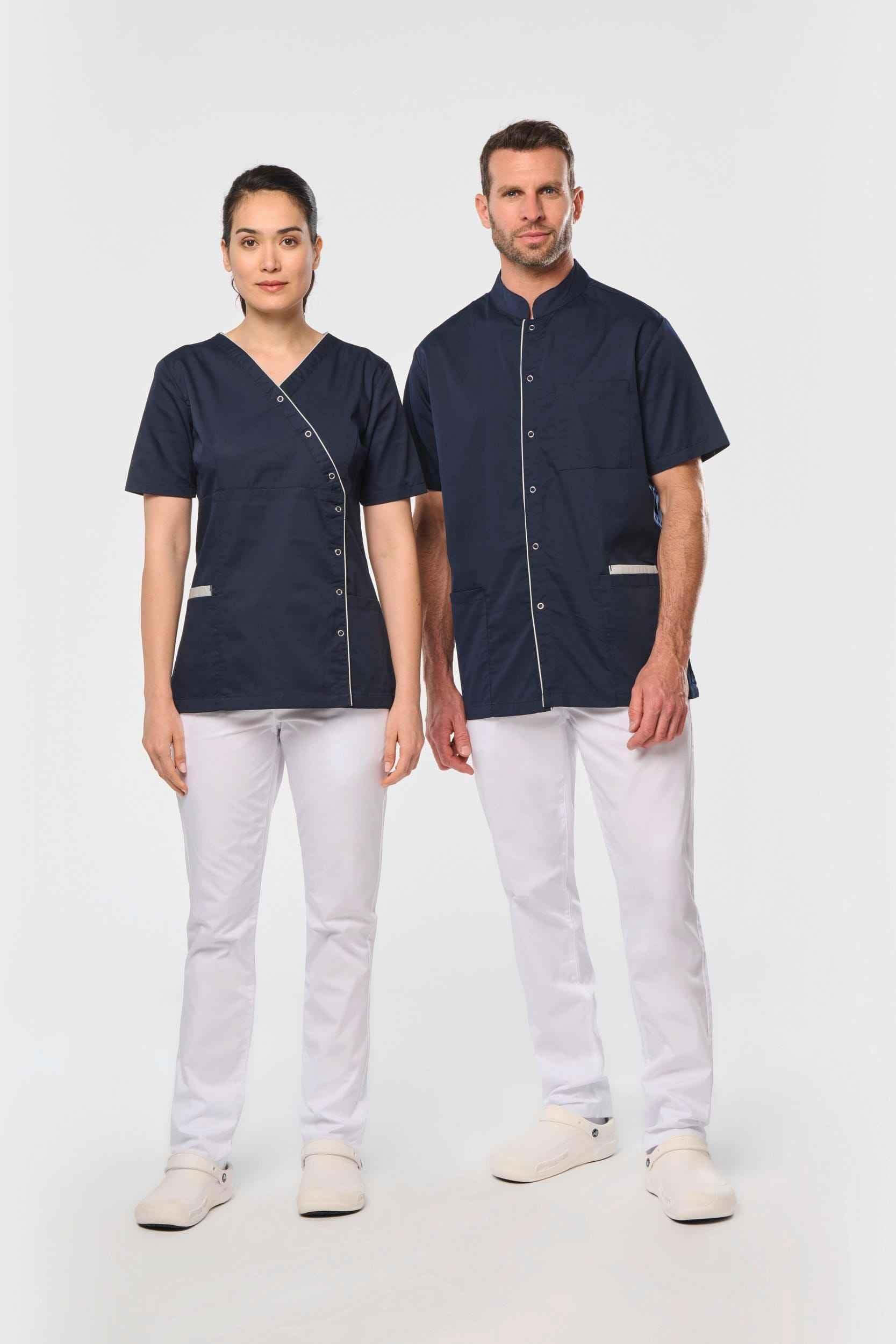 WK506 - Blouse polycoton avec boutons-pression femme - Occifloc