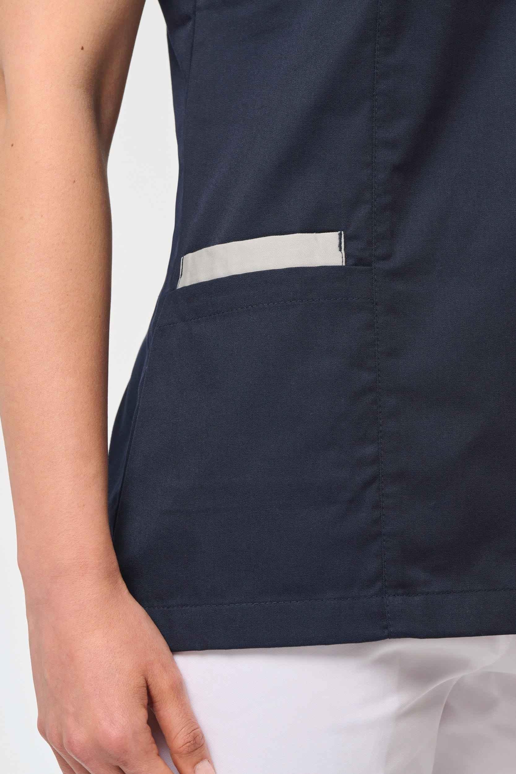 WK506 - Blouse polycoton avec boutons-pression femme - Occifloc