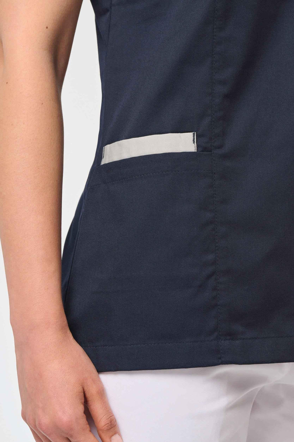 WK506 - Blouse polycoton avec boutons-pression femme - Occifloc