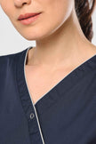 WK506 - Blouse polycoton avec boutons-pression femme - Occifloc