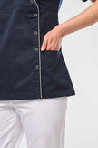 WK506 - Blouse polycoton avec boutons-pression femme - Occifloc