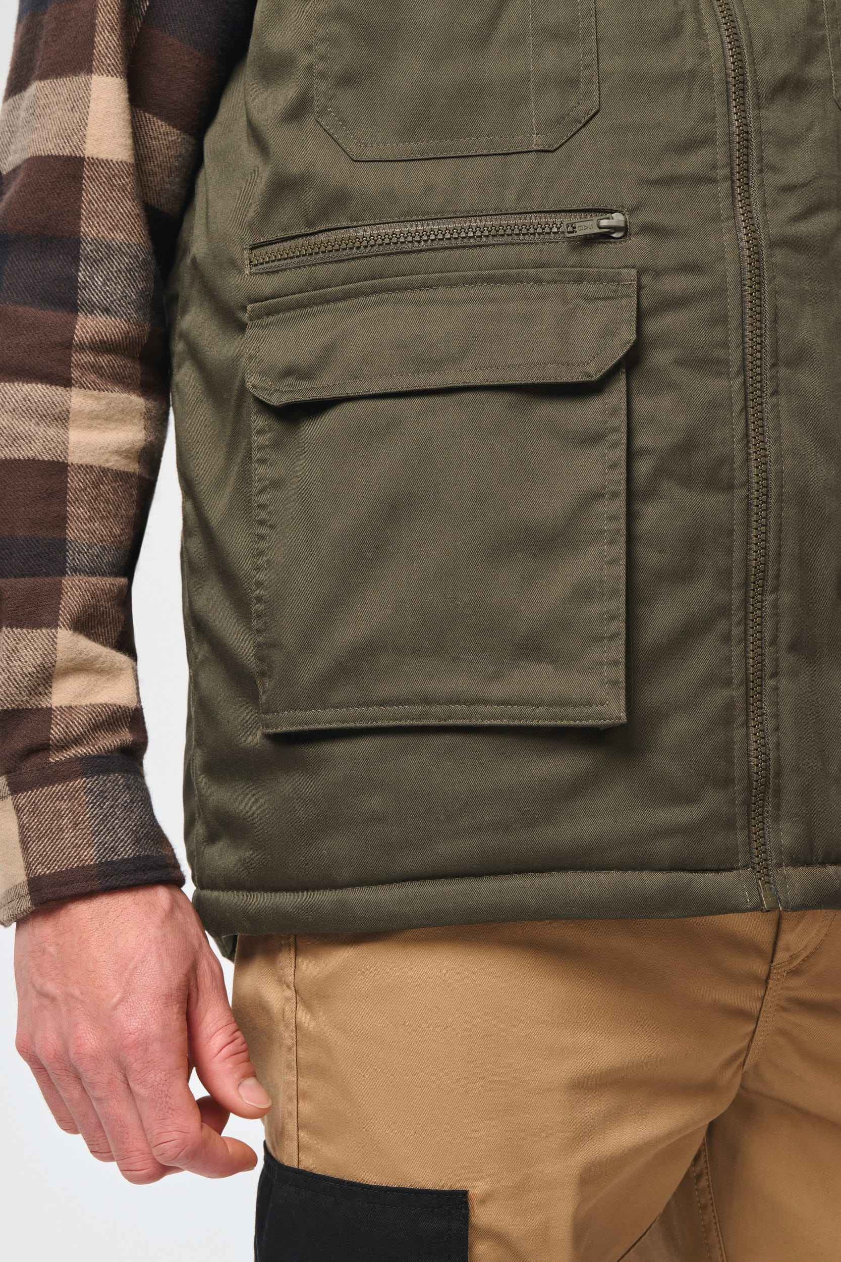WK607 - Gilet polycoton multipoches rembourré unisexe WK. Designed To Work