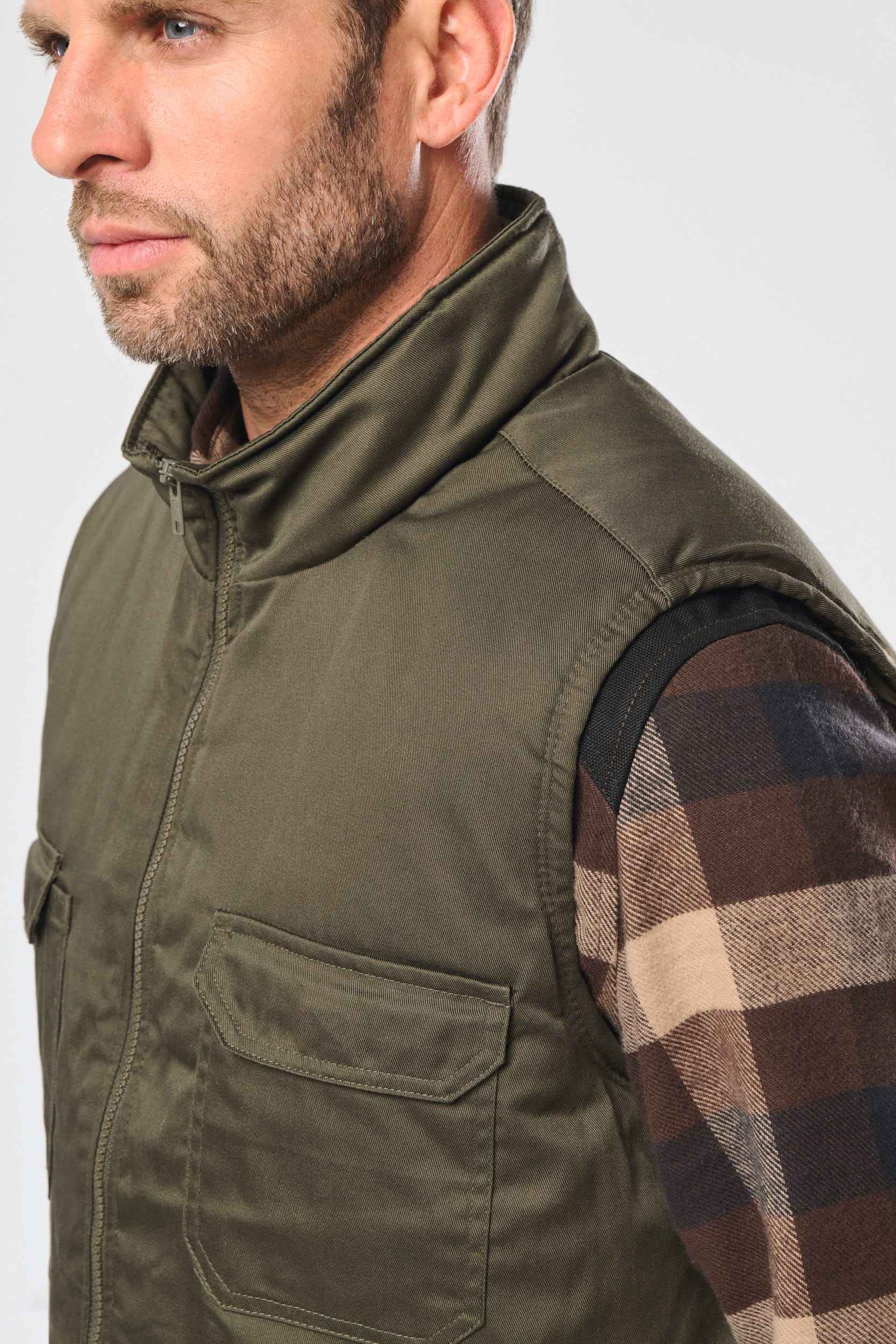 WK607 - Gilet polycoton multipoches rembourré unisexe WK. Designed To Work