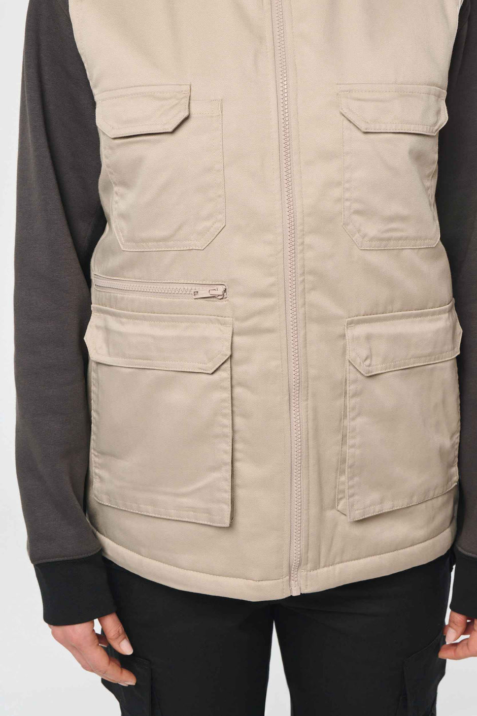 WK607 - Gilet polycoton multipoches rembourré unisexe WK. Designed To Work