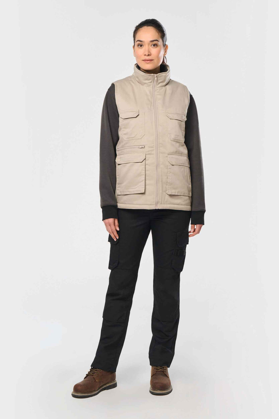 WK607 - Gilet polycoton multipoches rembourré unisexe WK. Designed To Work