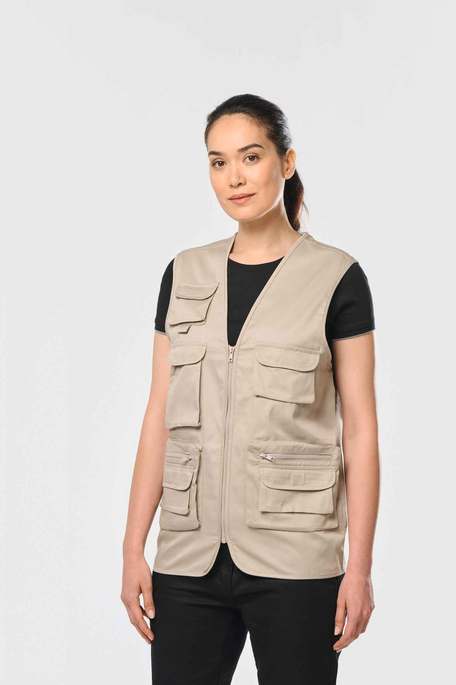 WK609 - Gilet polycoton multipoches doublé unisexe WK. Designed To Work