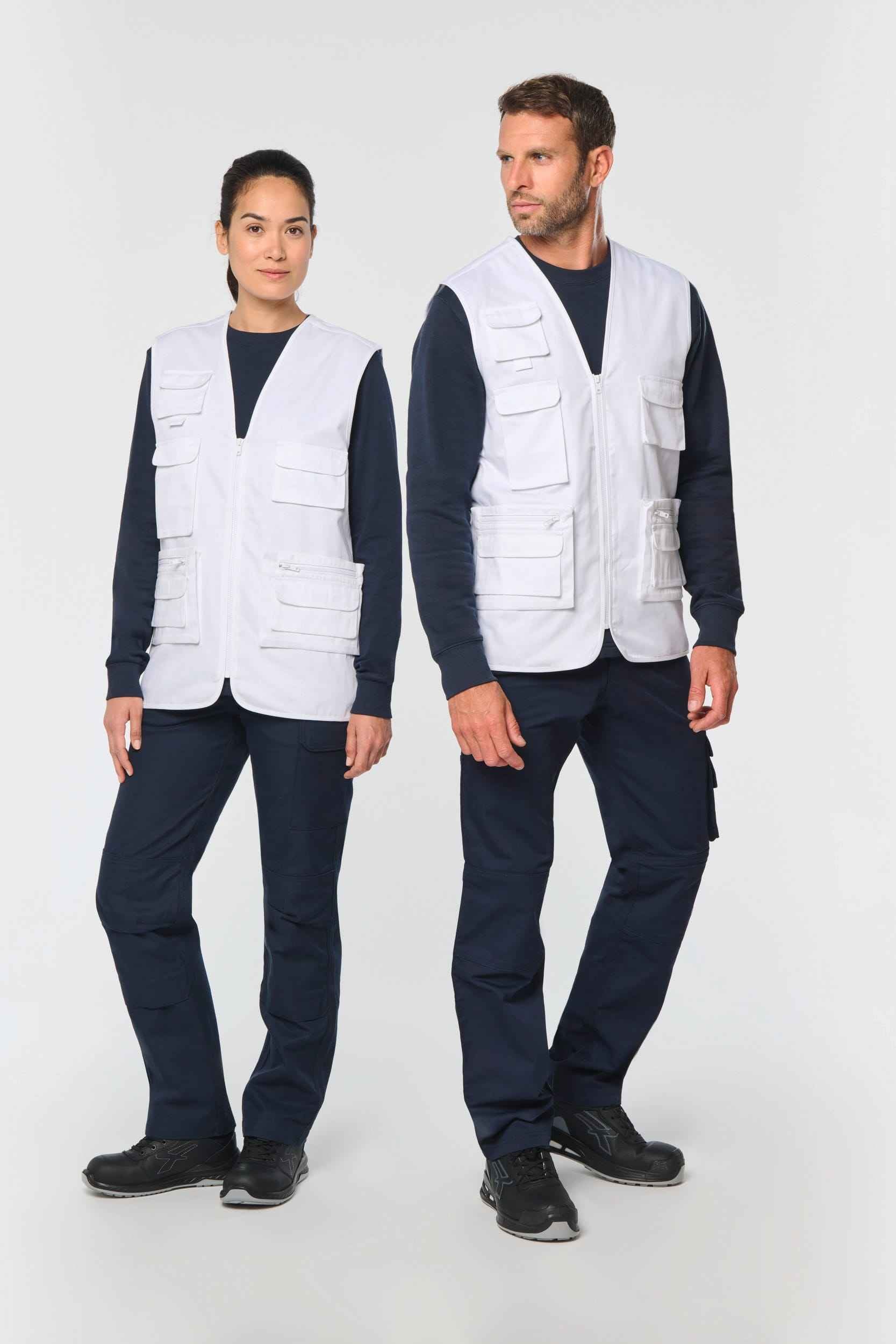 WK609 - Gilet polycoton multipoches doublé unisexe WK. Designed To Work