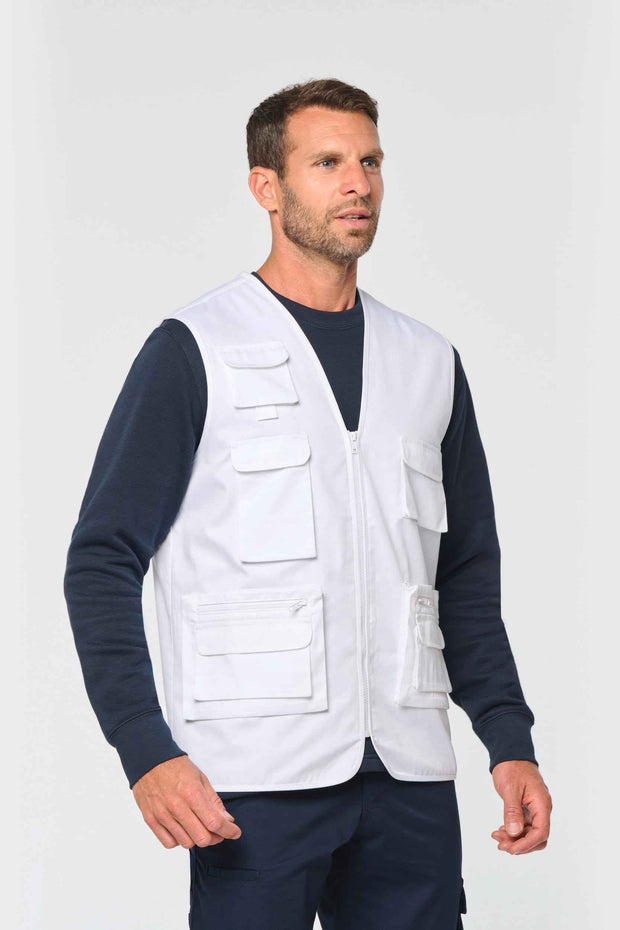 WK609 - Gilet polycoton multipoches doublé unisexe WK. Designed To Work