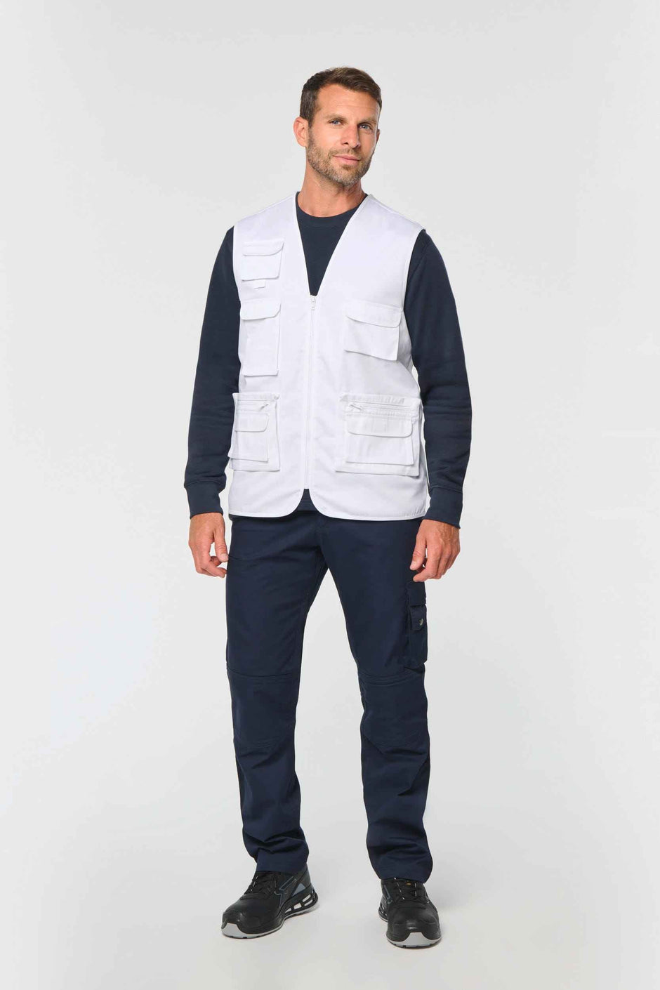 WK609 - Gilet polycoton multipoches doublé unisexe WK. Designed To Work