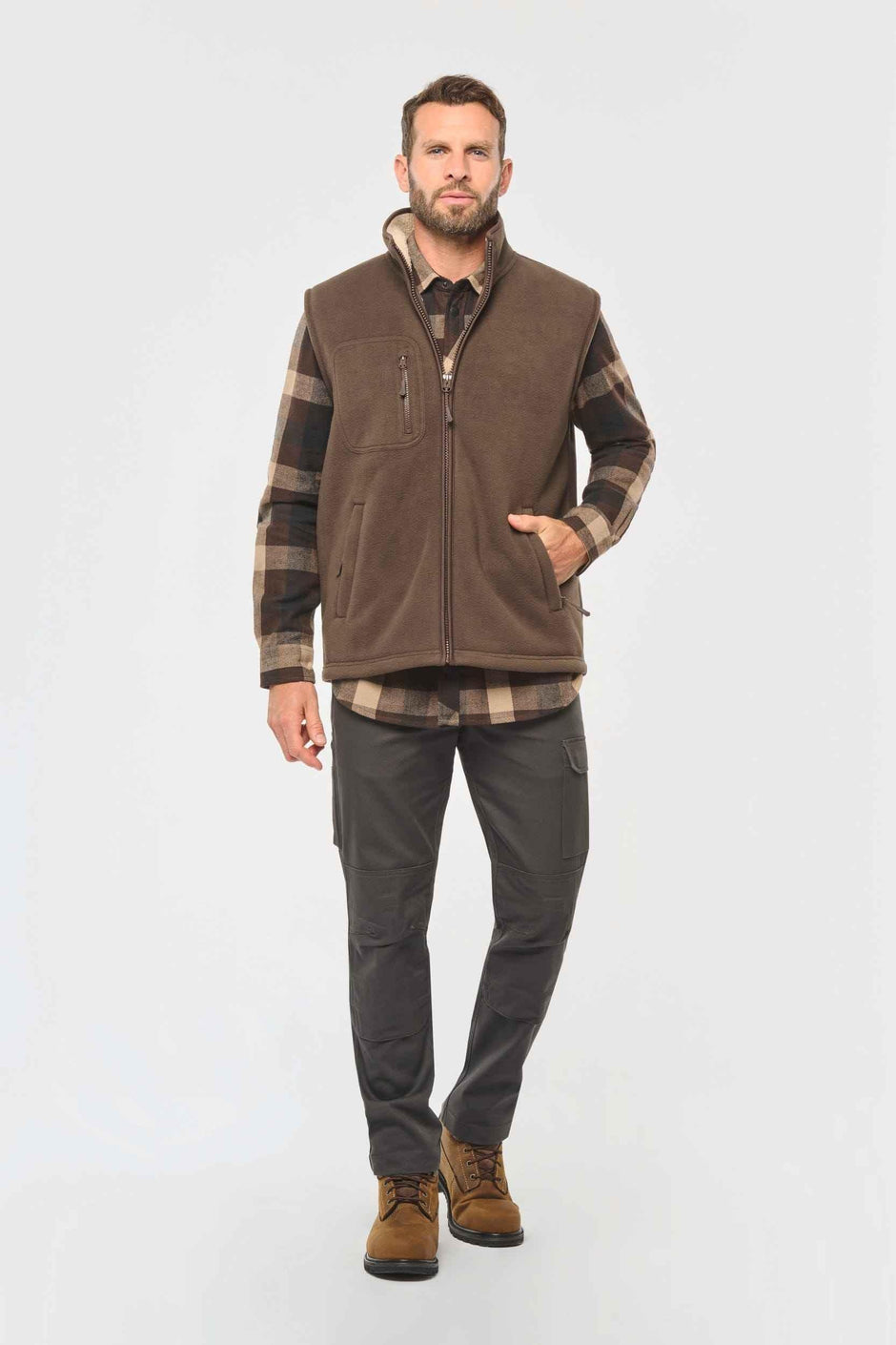 WK610 - Bodywarmer polaire avec intérieur sherpa unisexe - Occifloc