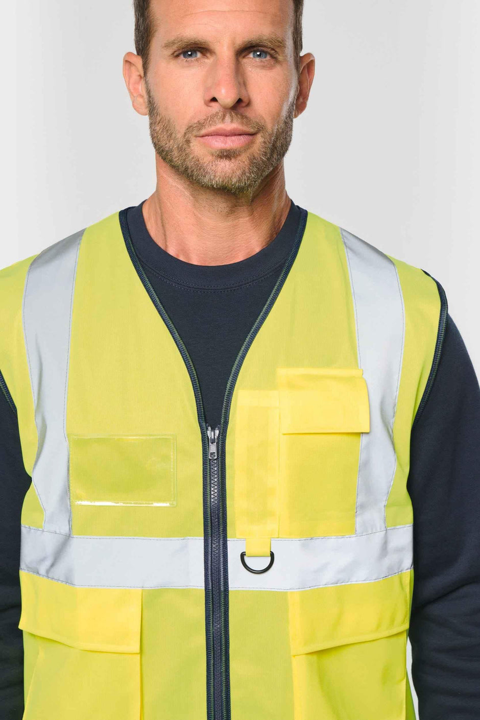 WK618 - Gilet de sécurité haute visibilité recyclé avec zip unisexe - Occifloc