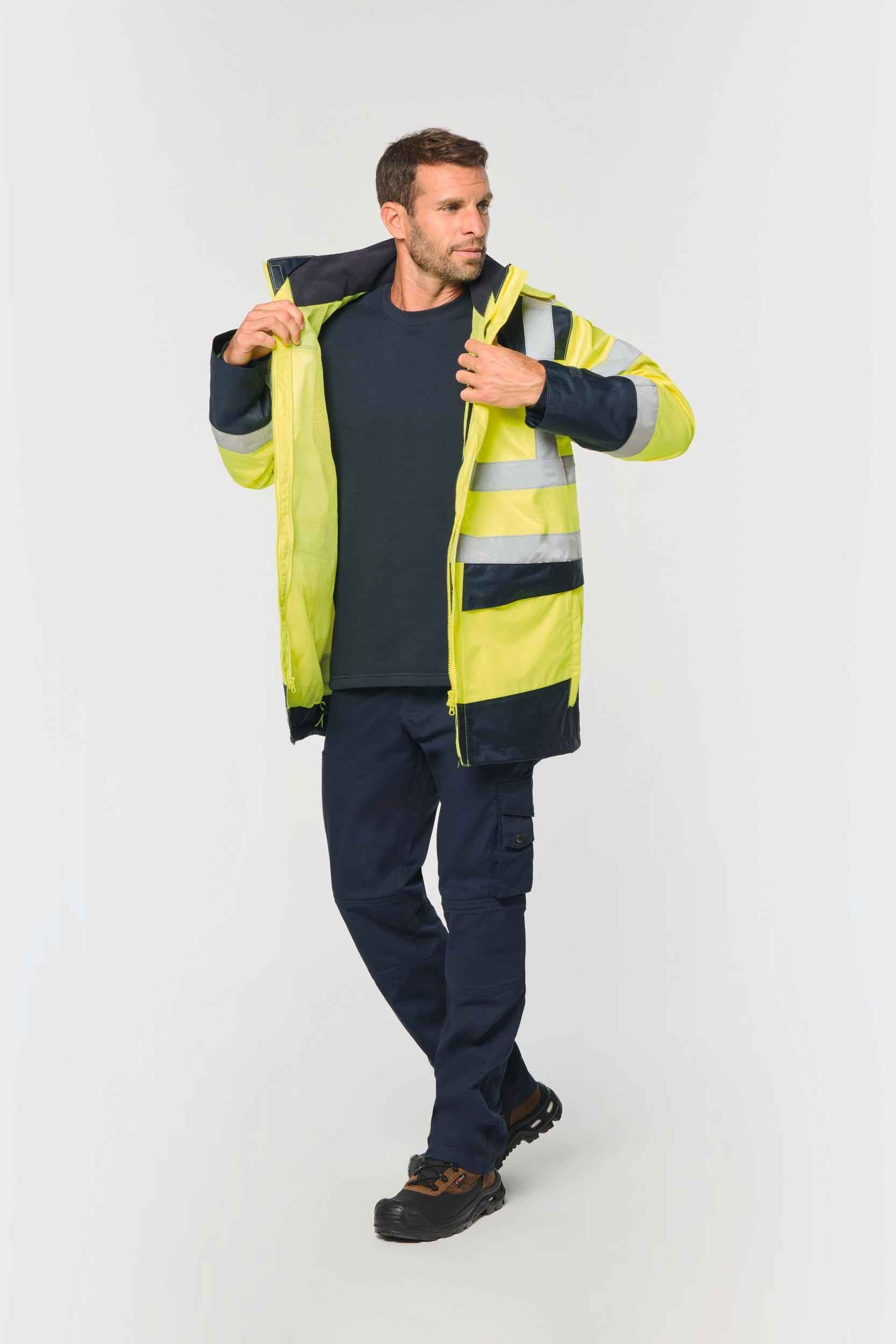 WK660 - Parka de sécurité recyclée 4 en 1 unisexe WK. Designed To Work