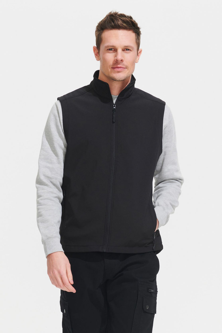Veste Softshell SOL'S RACE BW homme, sans manches