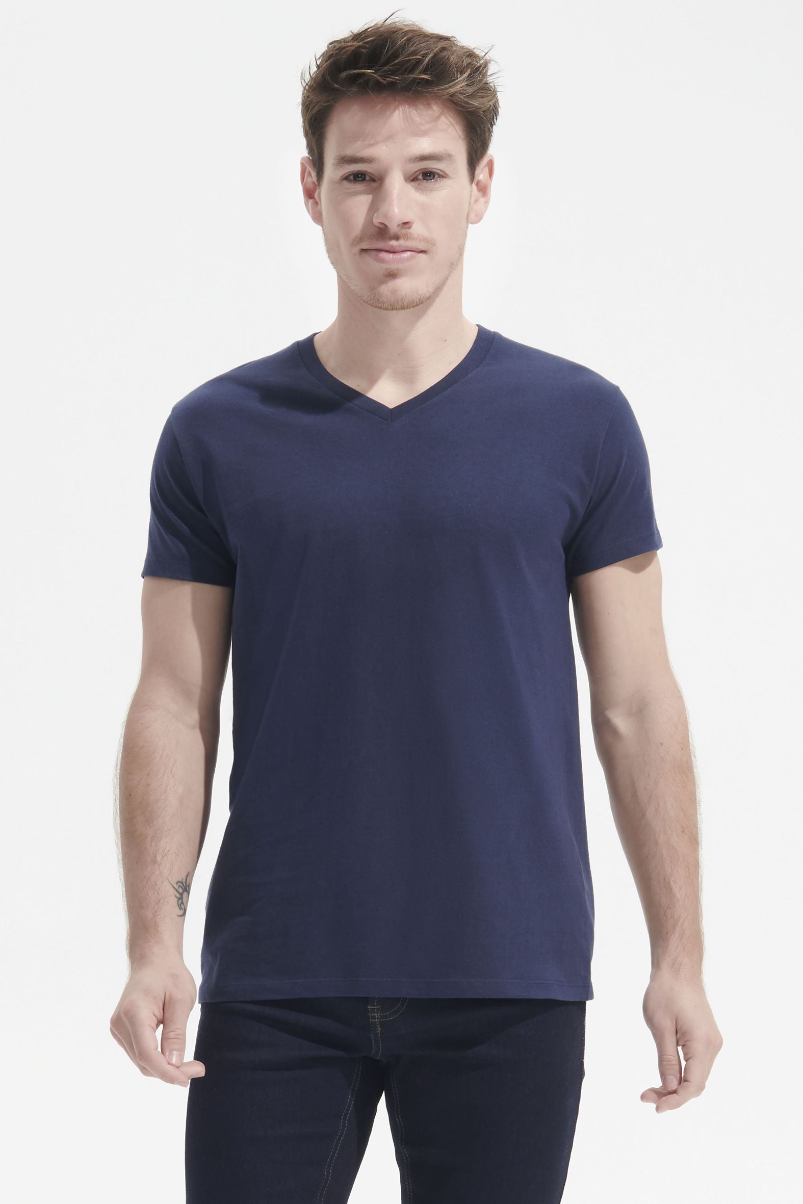 T-shirt SOL'S Imperial V MEN, coton, col V