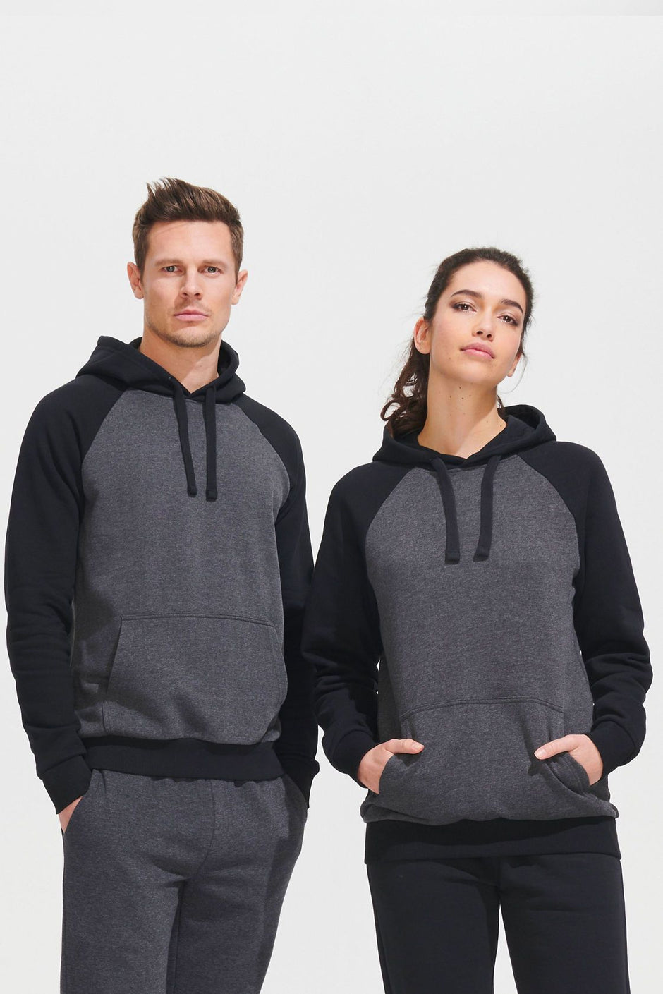 Sweat SOL'S SEATTLE bicolore, coton/polyester.