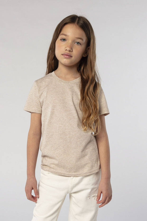T-shirt enfant coton bio, col rond, manches courtes.