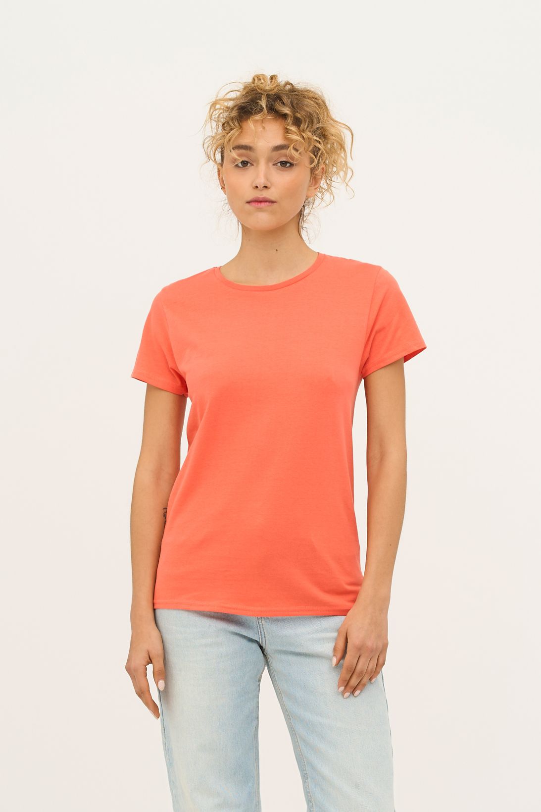 T-shirt femme SOL'S CRUSADER coton bio, ajusté.