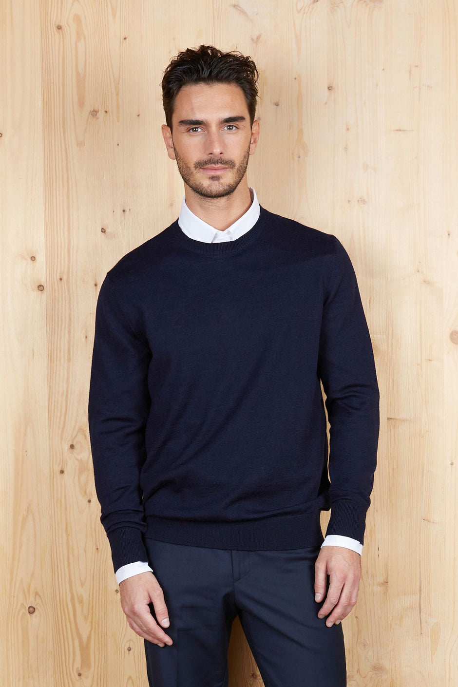 Pull col rond NEOBLU STUART MEN, laine mérinos.