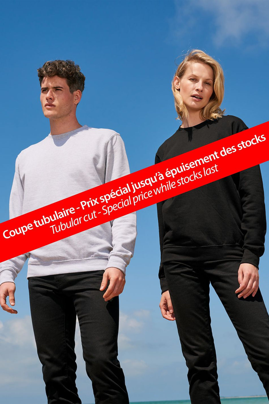 Sweat SOL'S COLUMBIA TUBE, coton, polyester recyclé